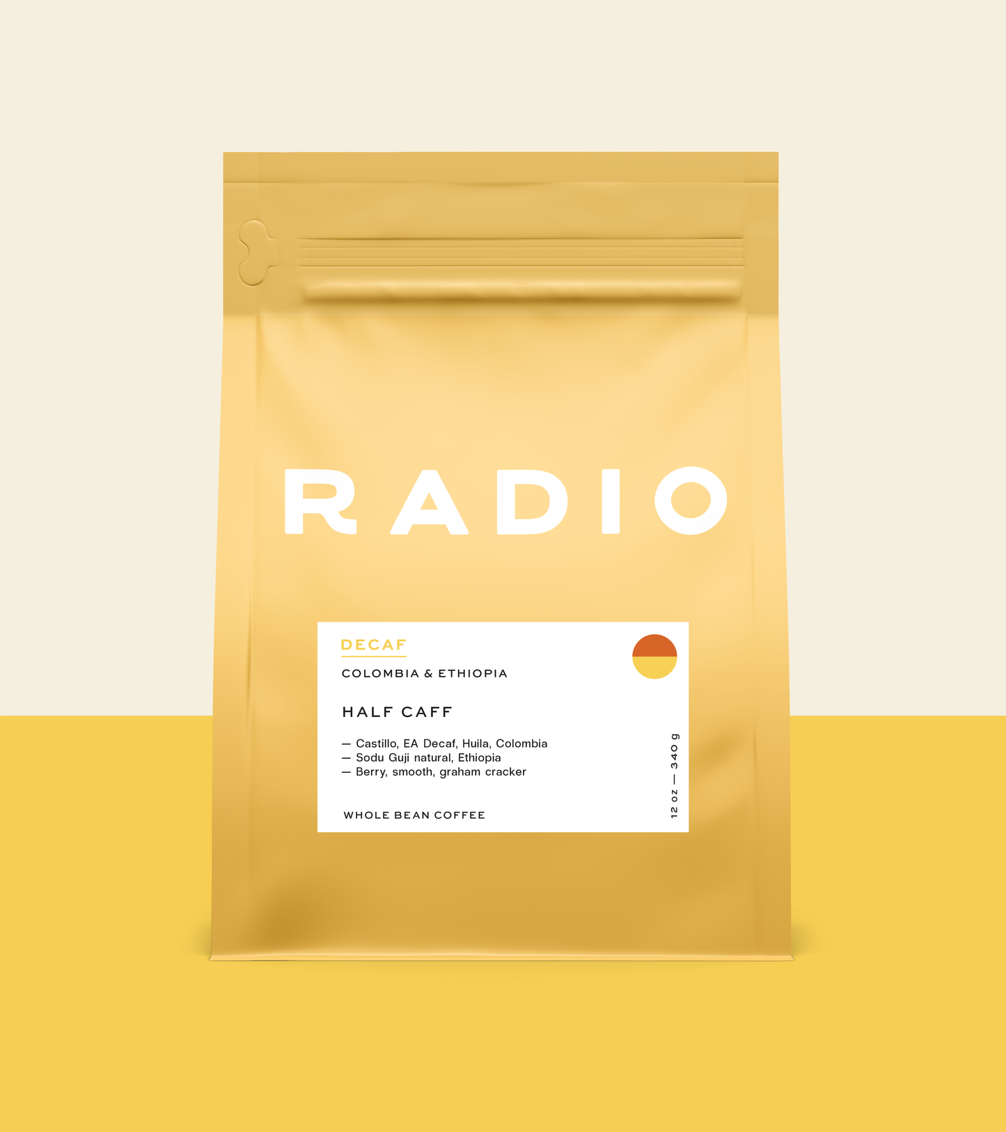 Half Caff - Colombia and Ethiopia Whole Bean Coffee