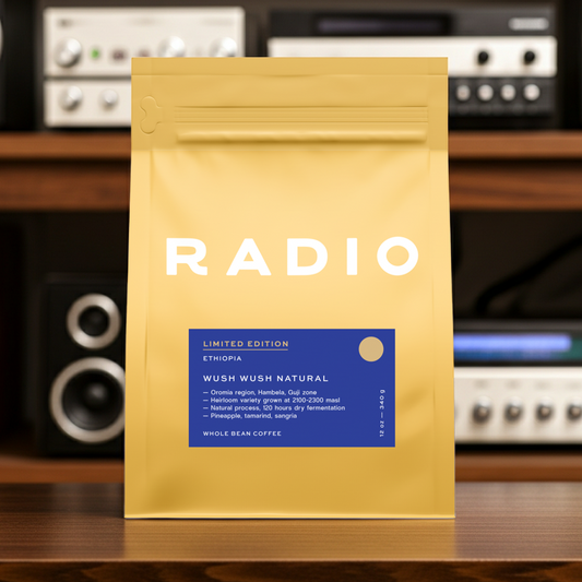 Single origin ethiopia whole bean Wush Wush 