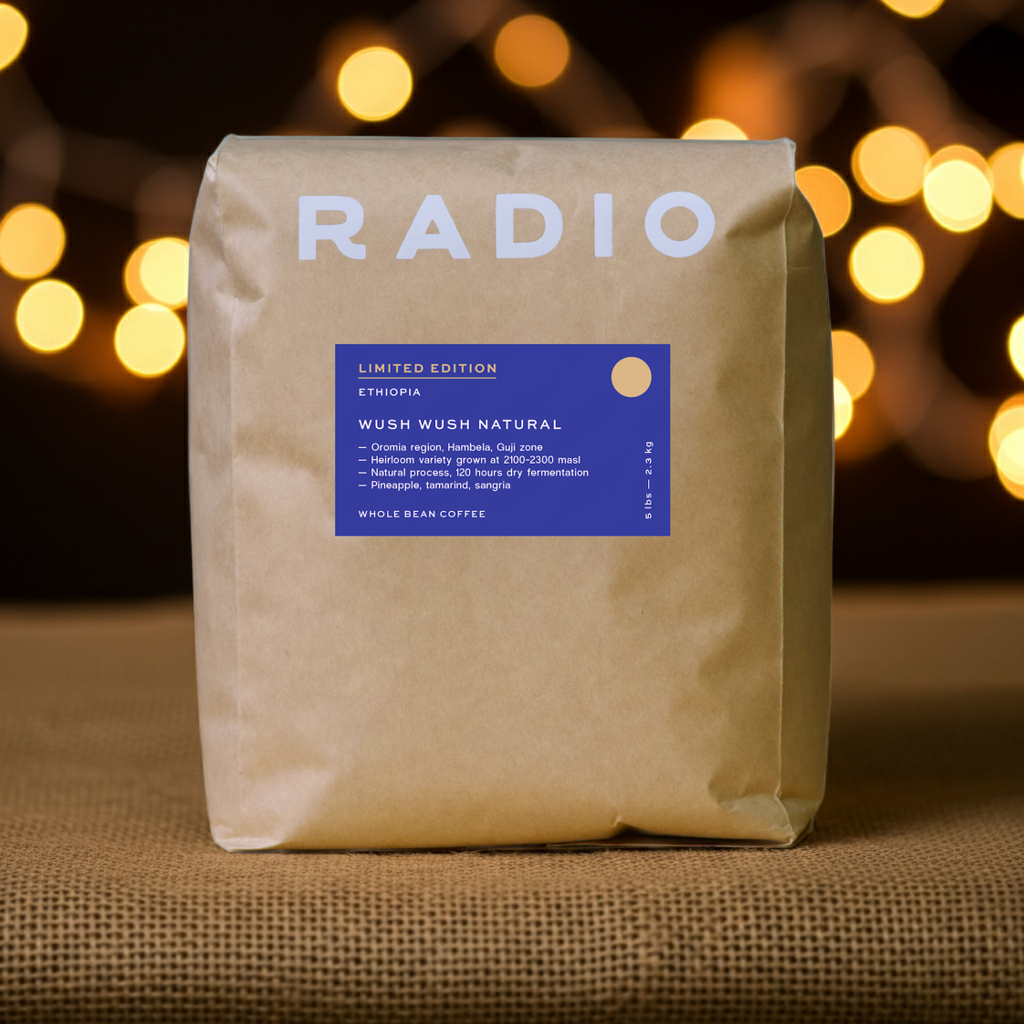 Single origin ethiopia whole bean Wush Wush 