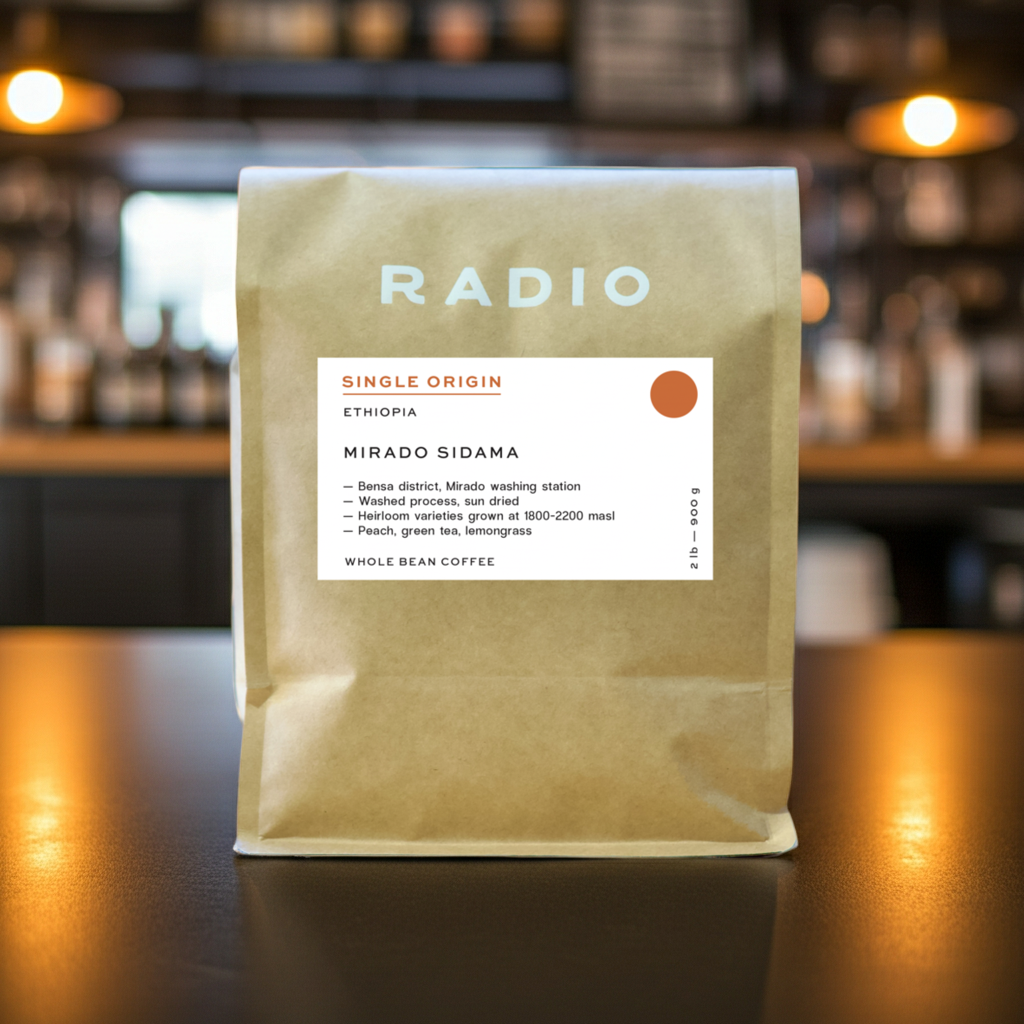Ethiopia Sidama single origin whole bean coffee